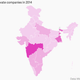 Image for article titled Map: Indian states with the highest and lowest number of private companies